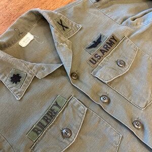 Vietnam Era OG-107 Army Military Utility/Fatigue Shirt